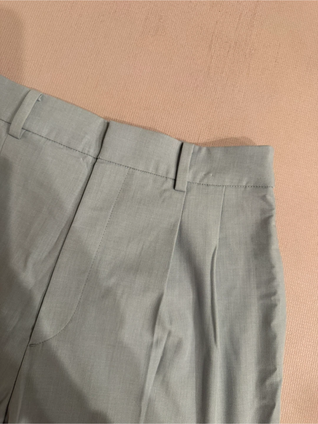 Uniqlo Pleated Wide Pants, Blue, Size S - photo 2