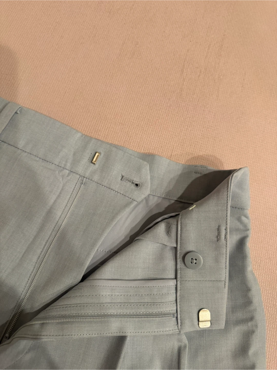 Uniqlo Pleated Wide Pants, Blue, Size S - photo 3