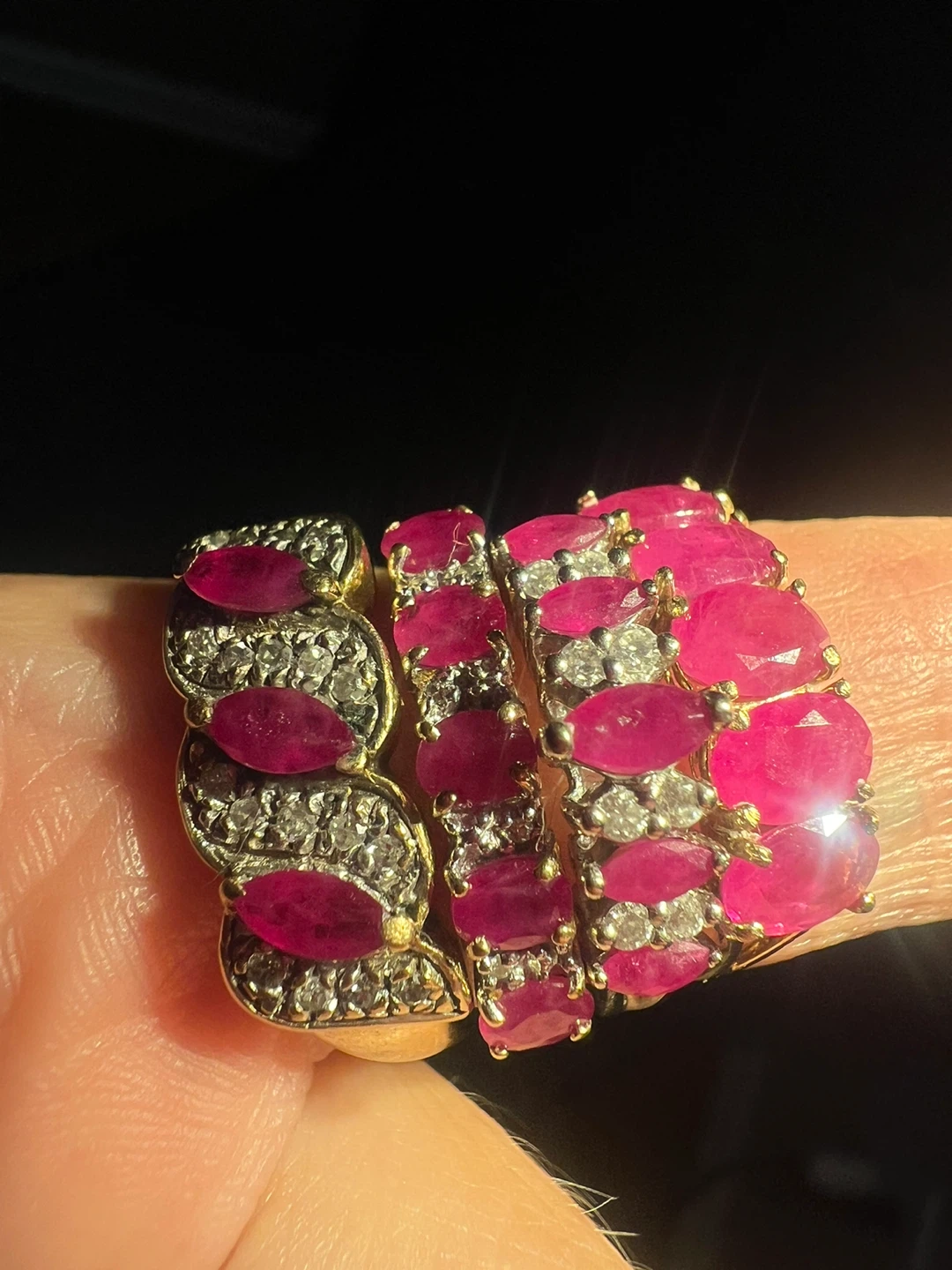 10 k ruby and diamonds rings