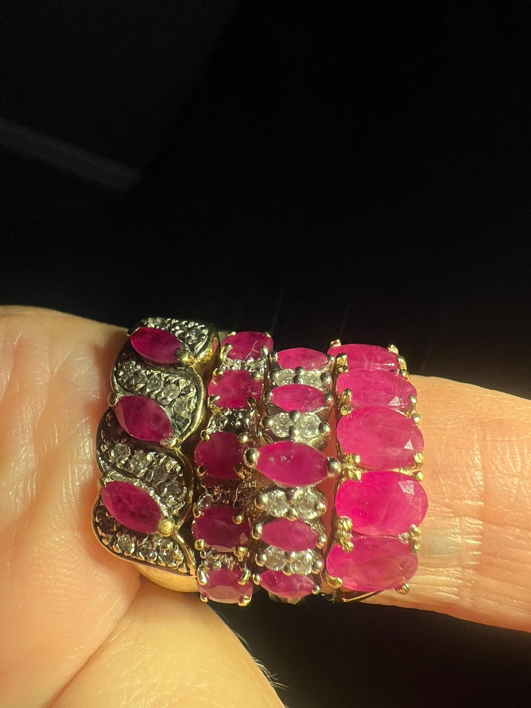 10 k ruby and diamonds rings - photo 3