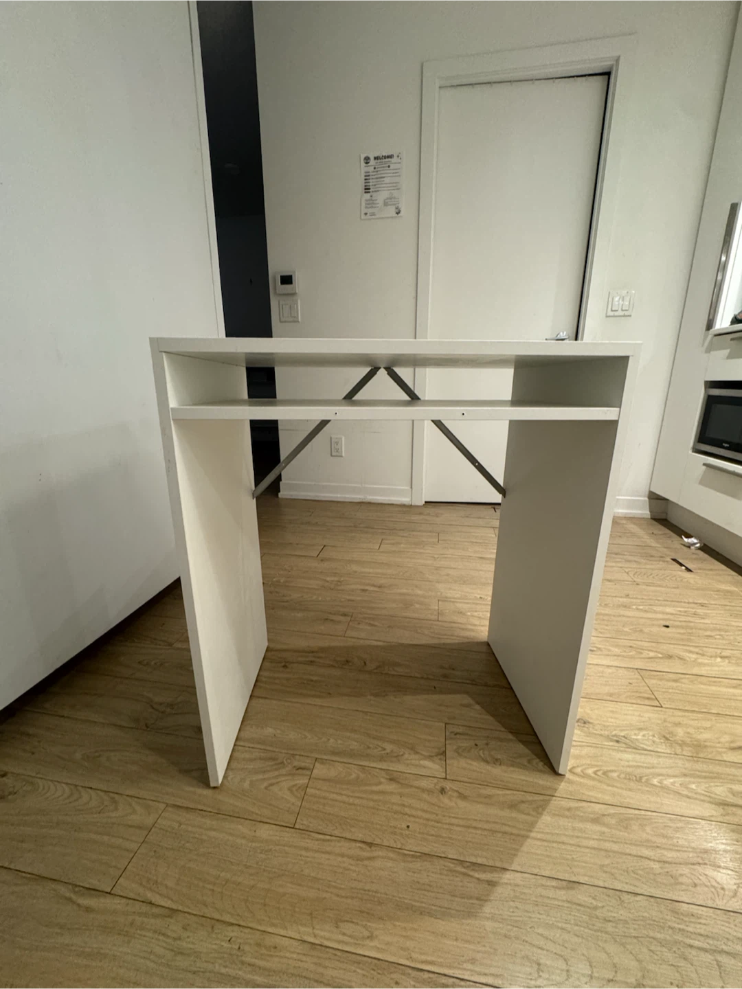 White Minimalist Console Table