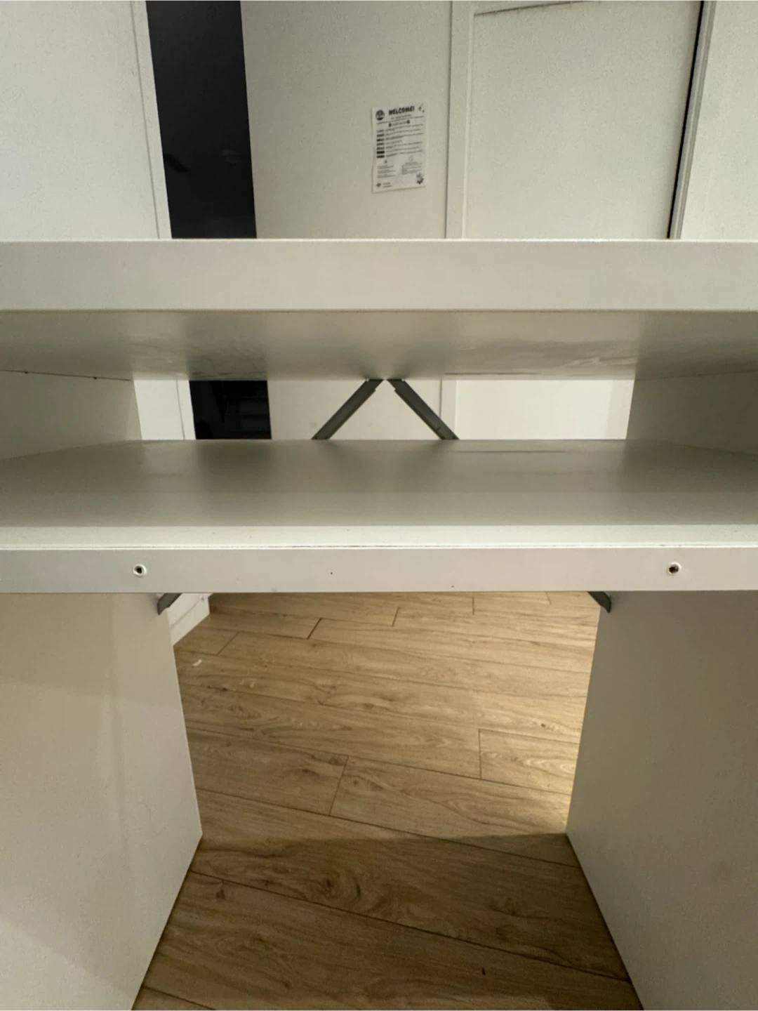 White Minimalist Console Table - photo 2