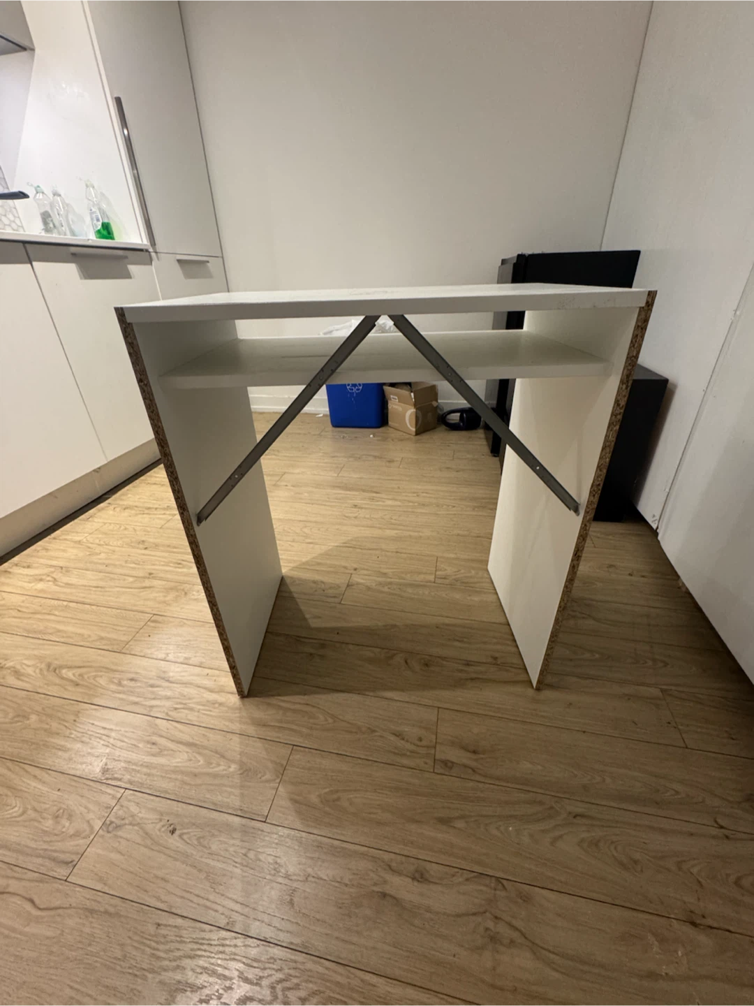 White Minimalist Console Table - photo 4