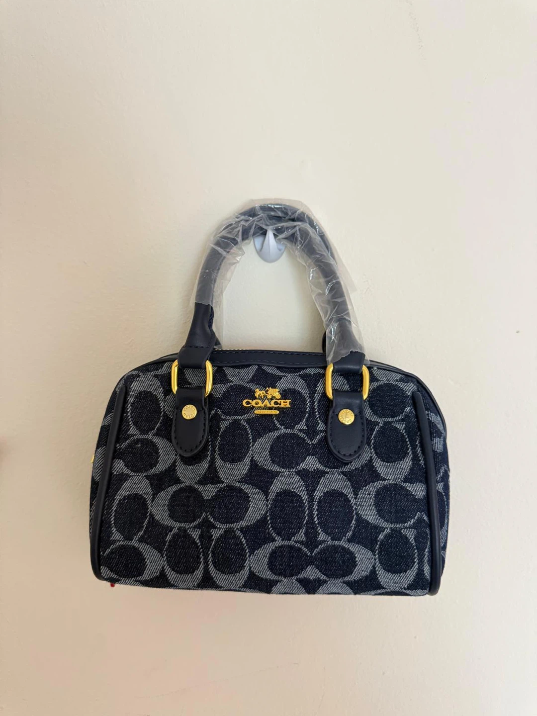 Coach Denim Signature Mini Bennett Satchel