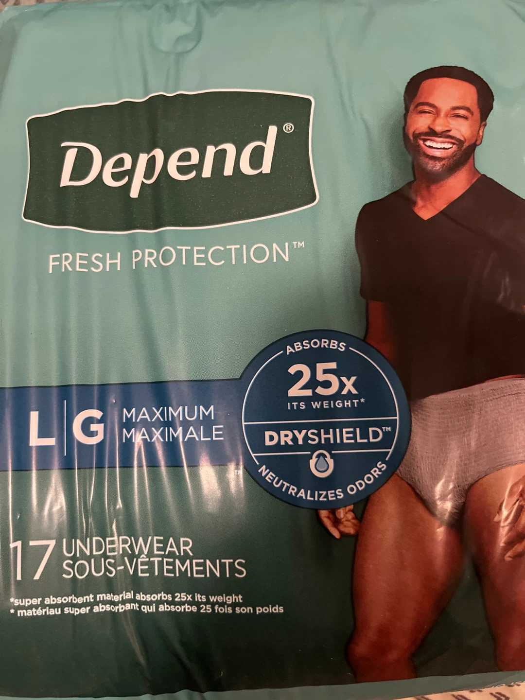 Depend Fresh Protection Underwear Large