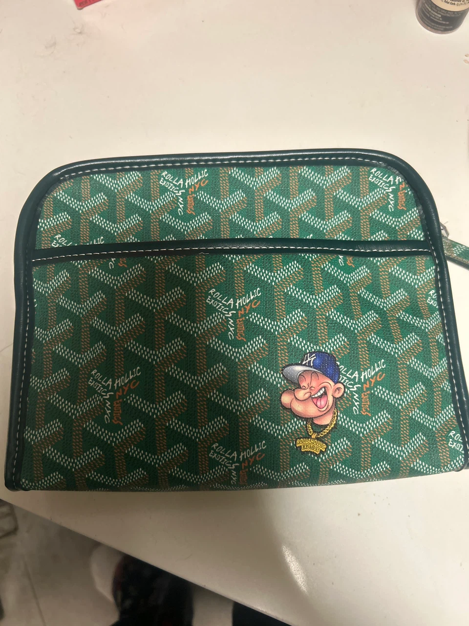 Rollaholic NYC Green Pattern Pouch