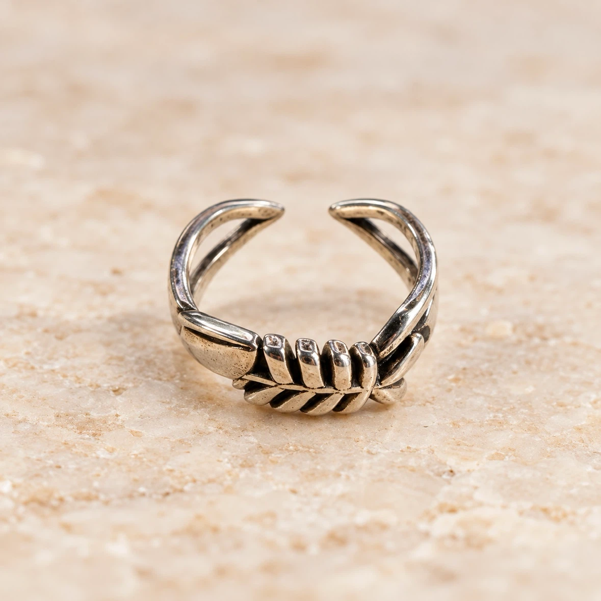 Authentic silver fish bone ring - photo 4