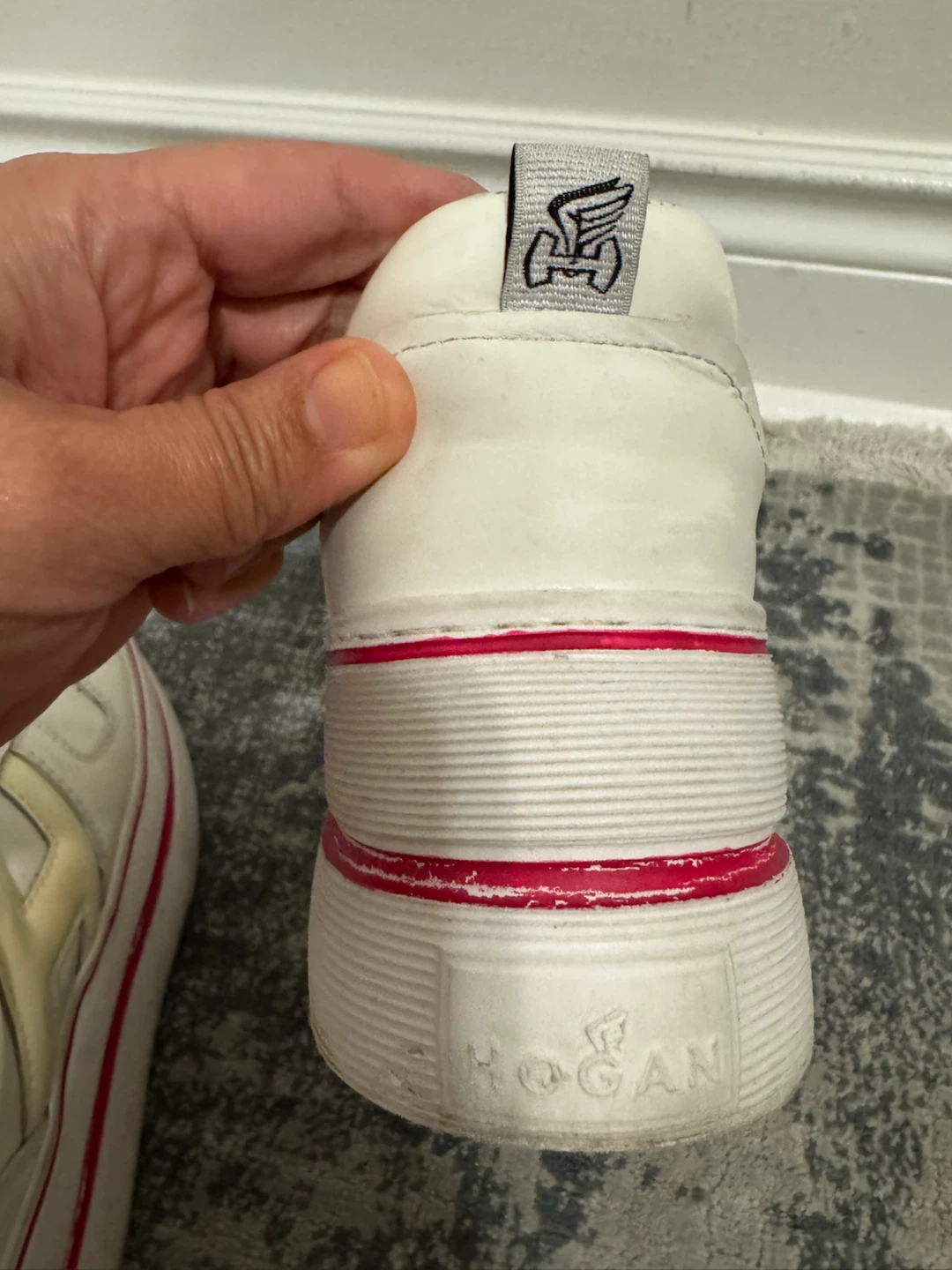 Hogan white leather platform sneakers - photo 5