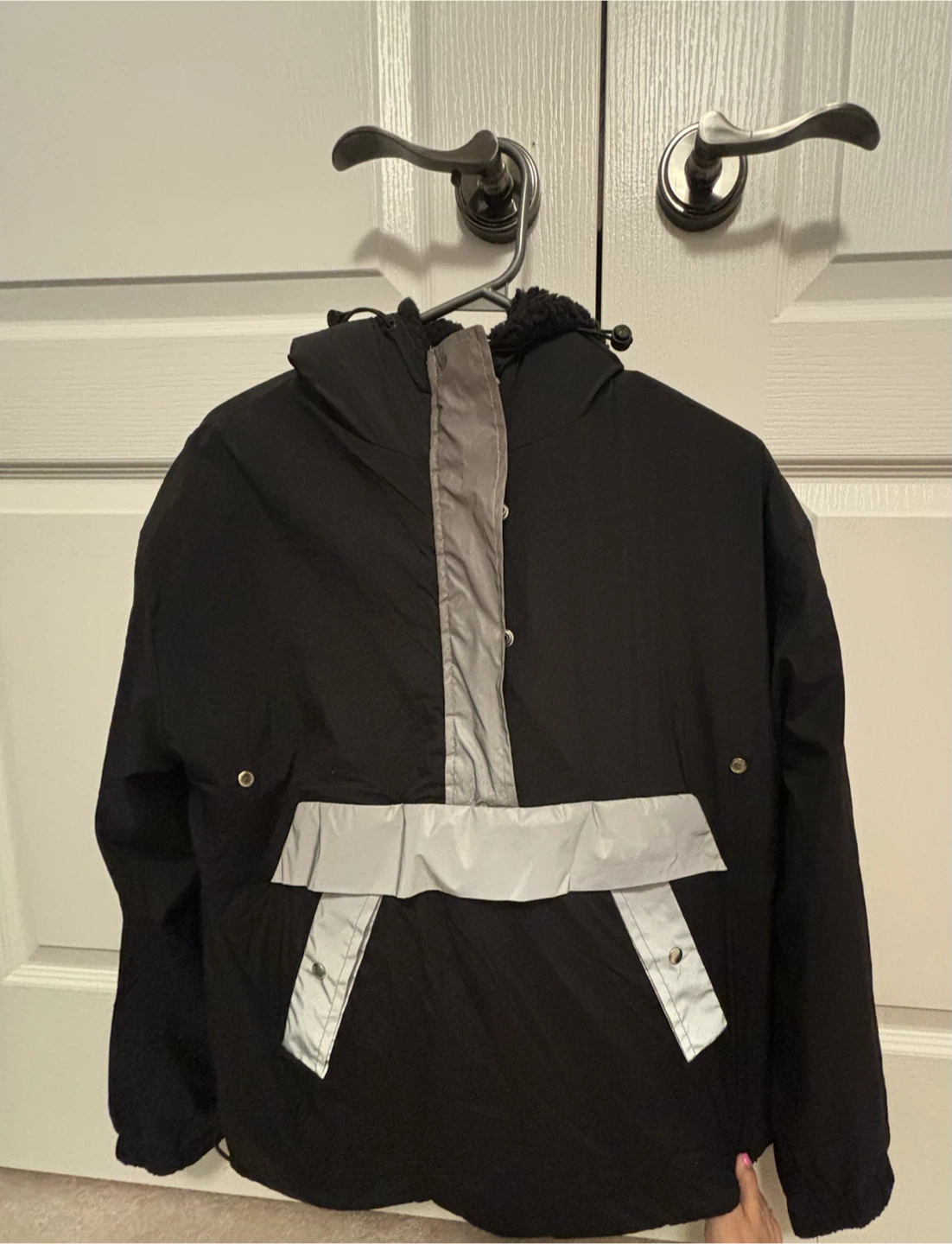 Black and White hooded Jacket