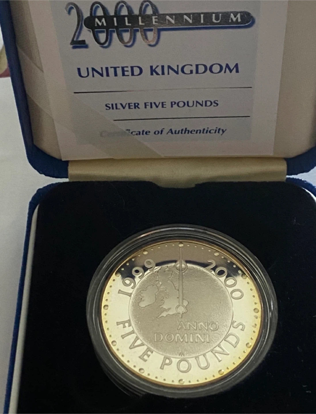 1999 United Kingdom Millennium Five Pounds Silver Coin - photo 4