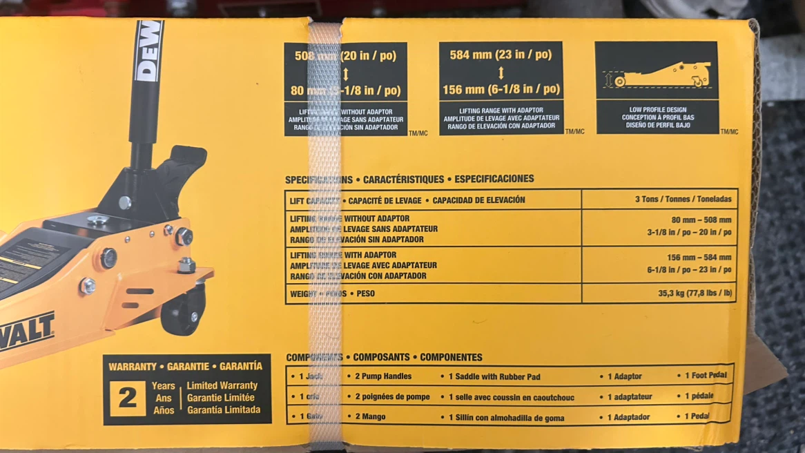 Dewalt 3 Ton Floor Jack - photo 4
