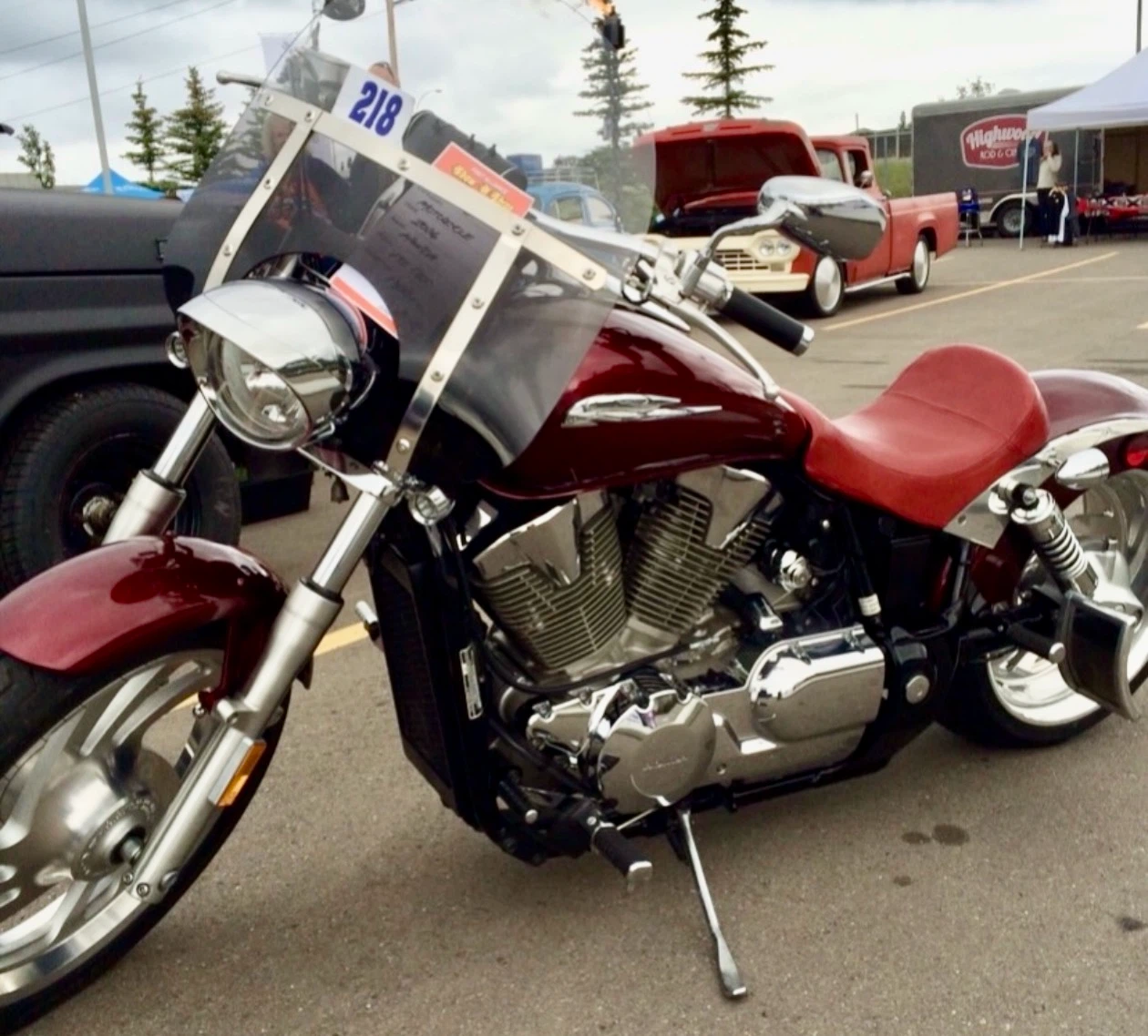 Honda VTX Motorcycle - Candy Red