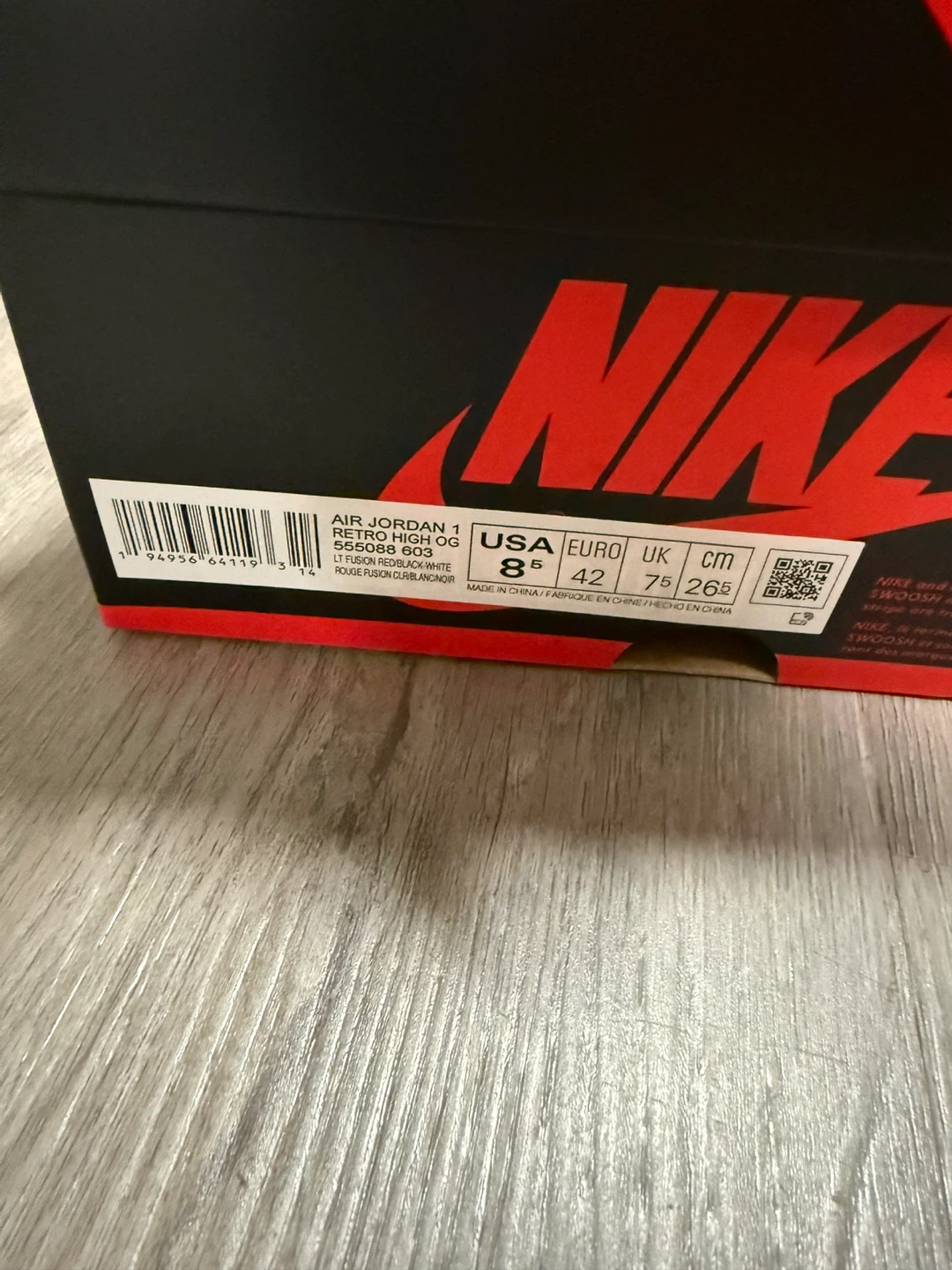 Air Jordan 1 Retro High OG “Light Fusion Red” - photo 5