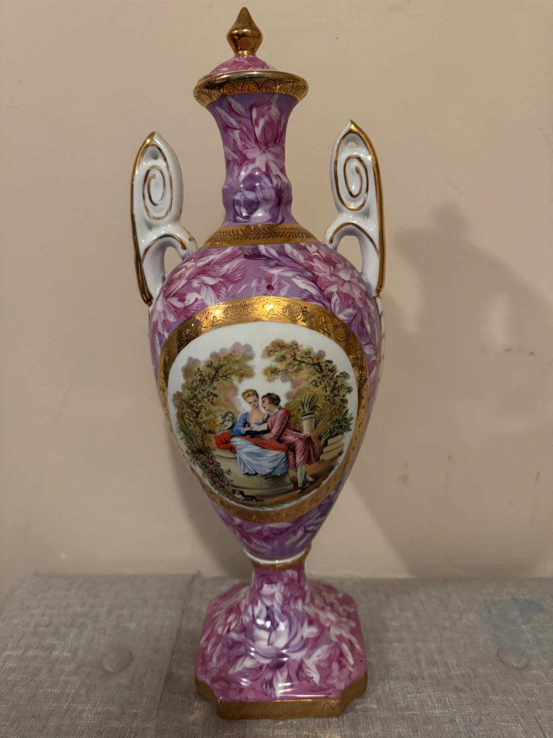 Royal Limoges Porcelain Vase with Lid