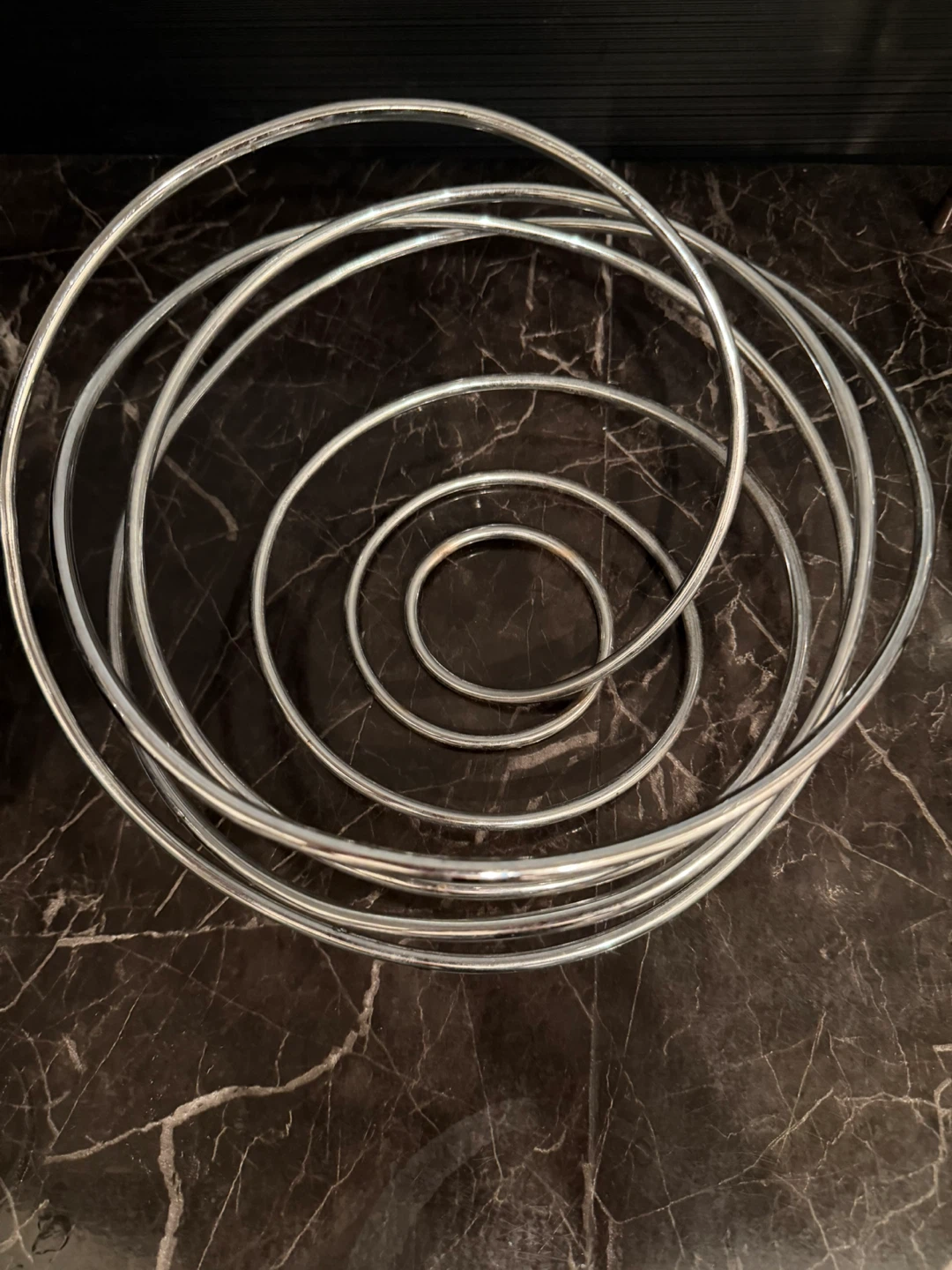 Modern Chrome Spiral Fruit Bowl - photo 2