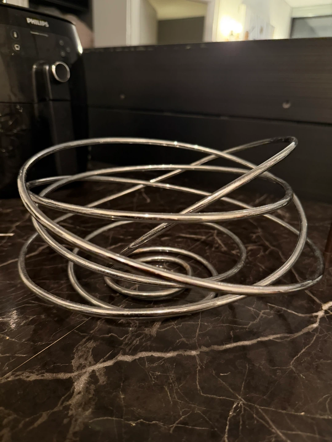 Modern Chrome Spiral Fruit Bowl - photo 3