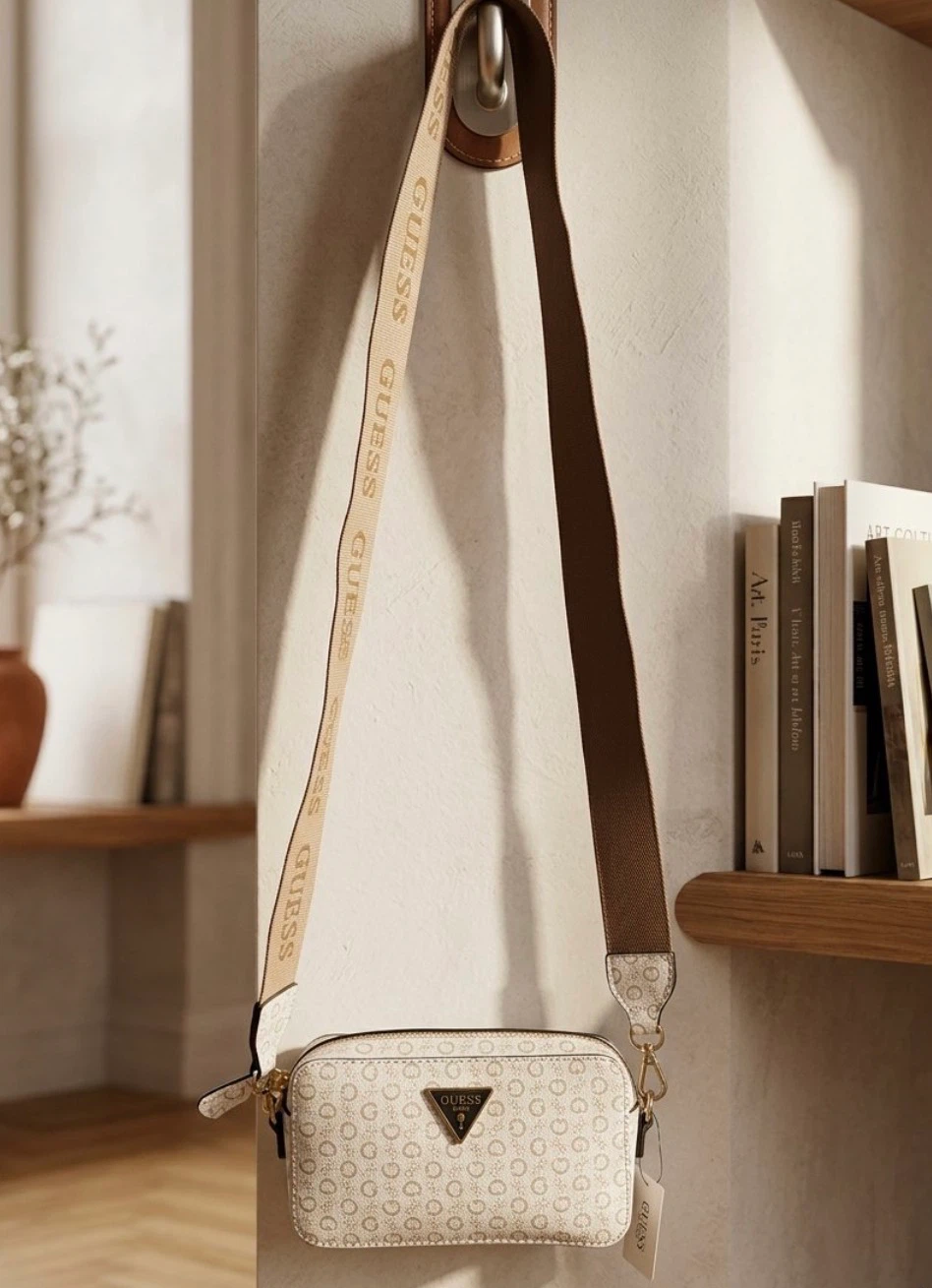 Guess Cream Monogram Crossbody Bag - photo 2