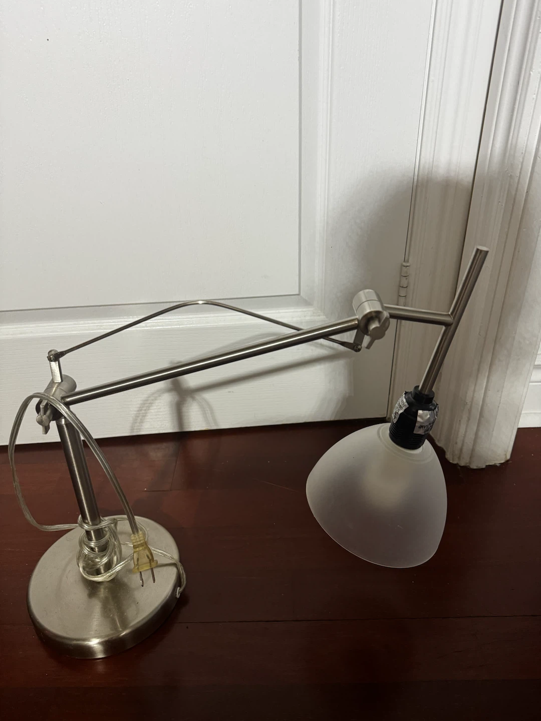 Adjustable Brushed Nickel Desk Lamp