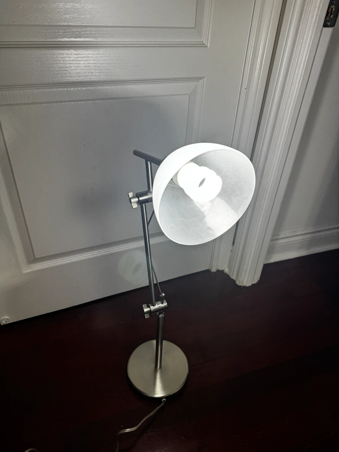 Adjustable Brushed Nickel Desk Lamp - photo 2