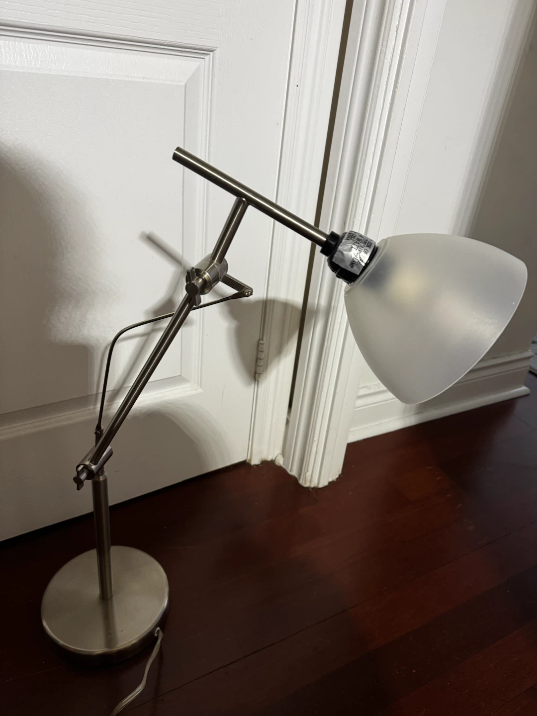 Adjustable Brushed Nickel Desk Lamp - photo 3
