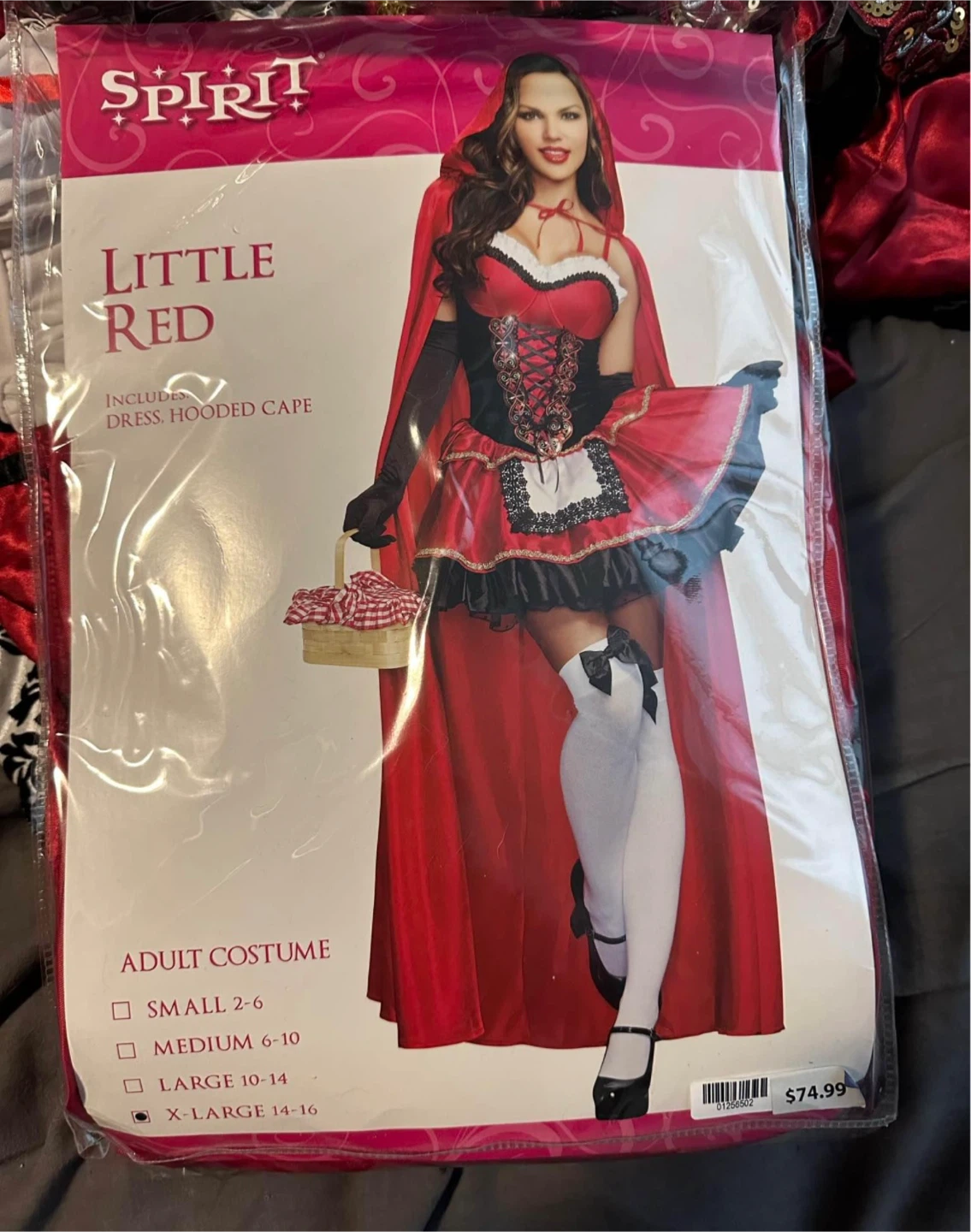 Spirit Halloween Little Red ADULT Costume X-Large