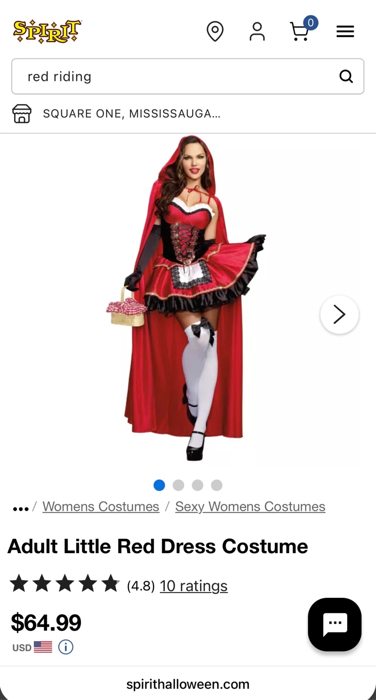 Spirit Halloween Little Red ADULT Costume X-Large - photo 2