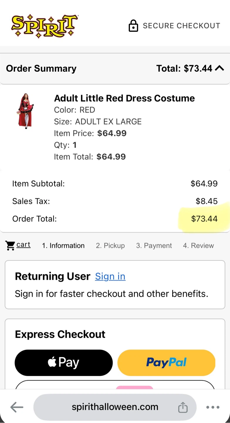 Spirit Halloween Little Red ADULT Costume X-Large - photo 3
