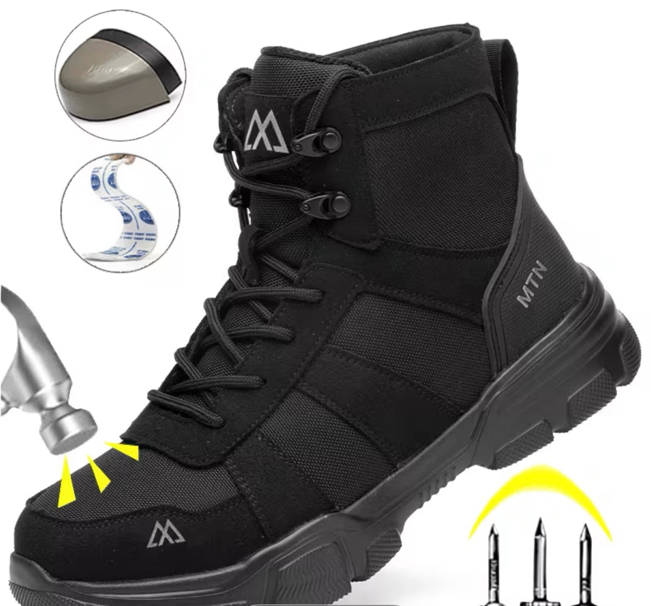 MTN Black Safety Boots
