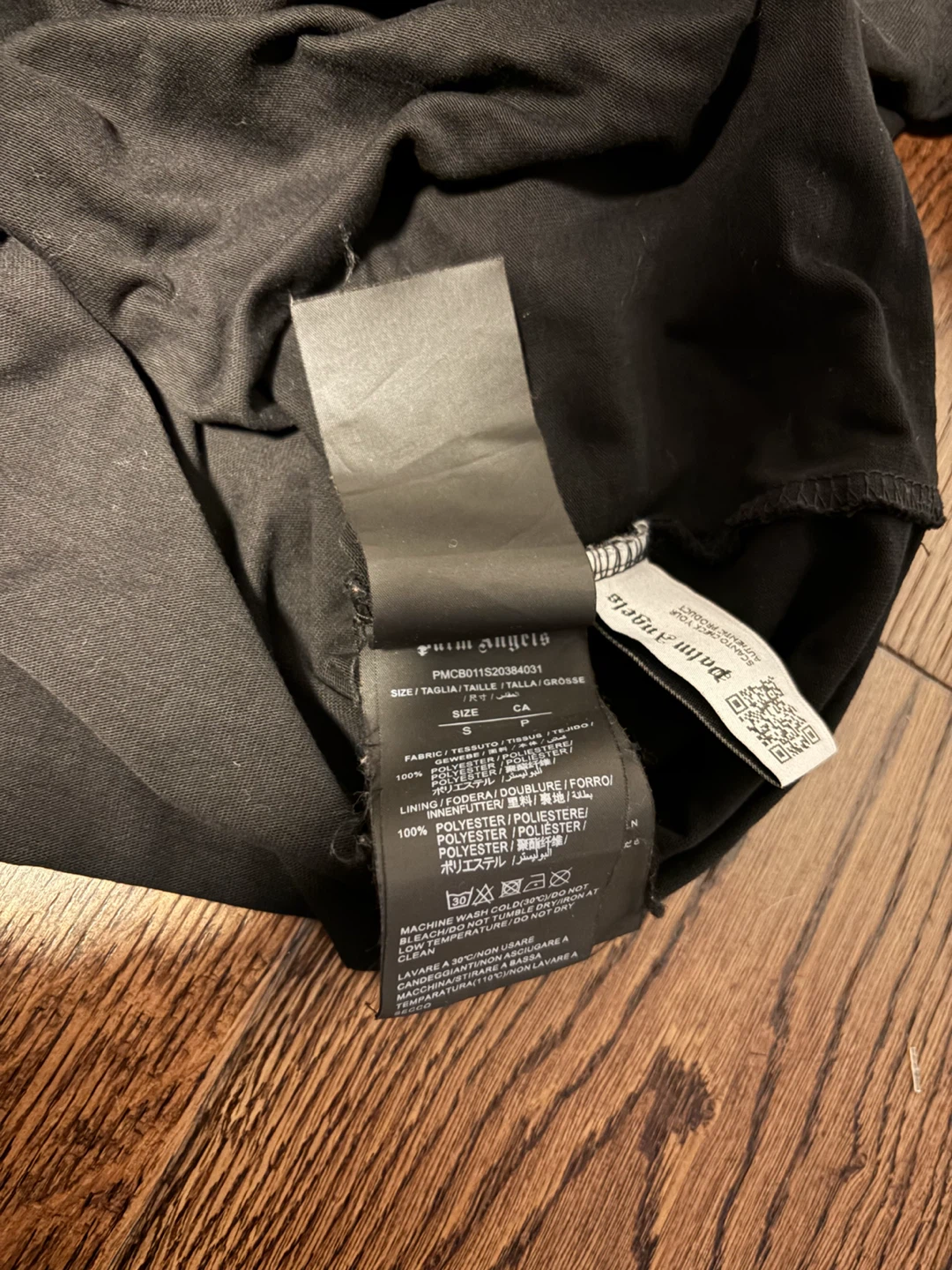 Palm Angels Black Logo T-Shirt Size S - photo 3