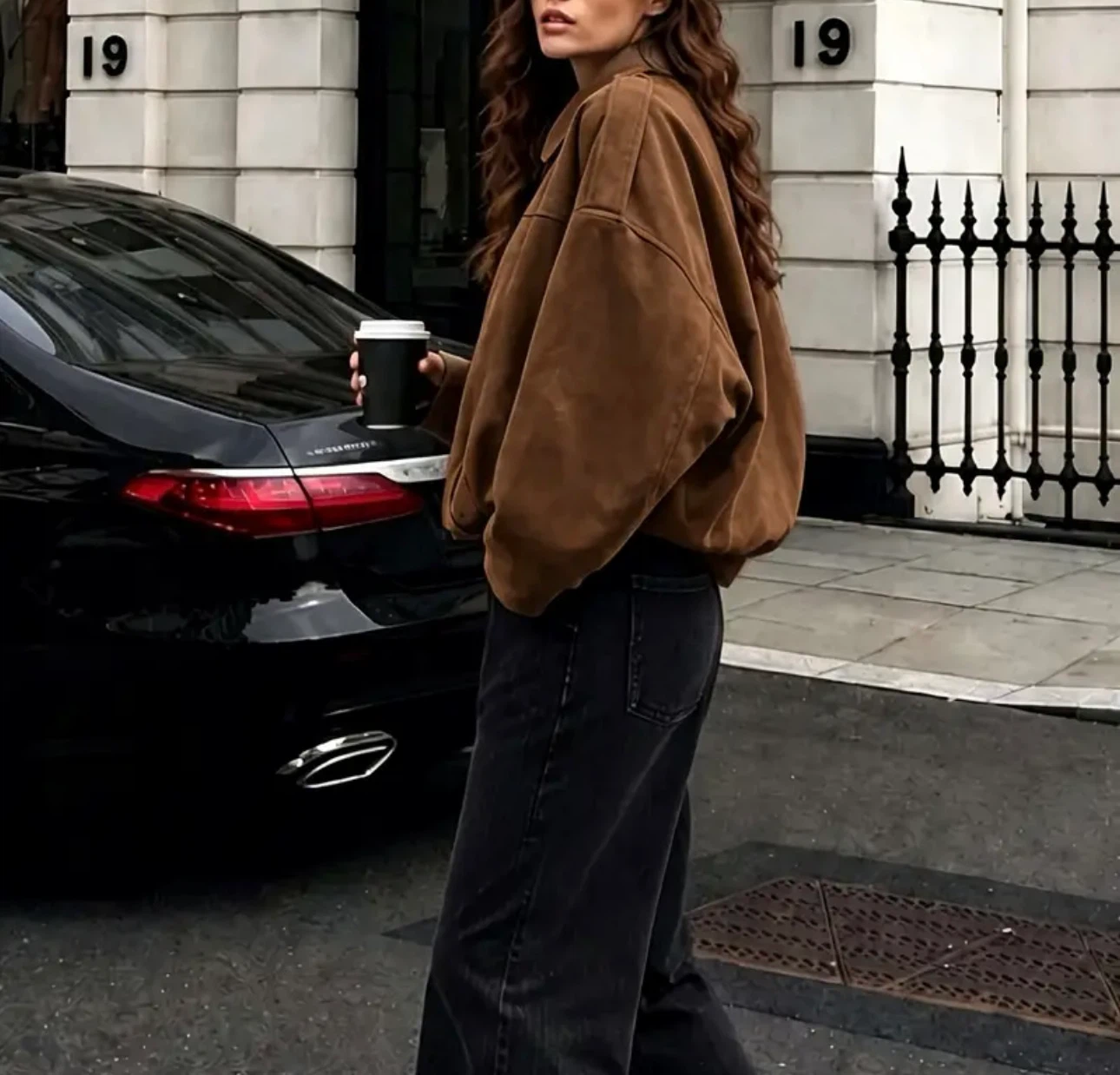 Brown Suede Bomber Jacket - photo 2