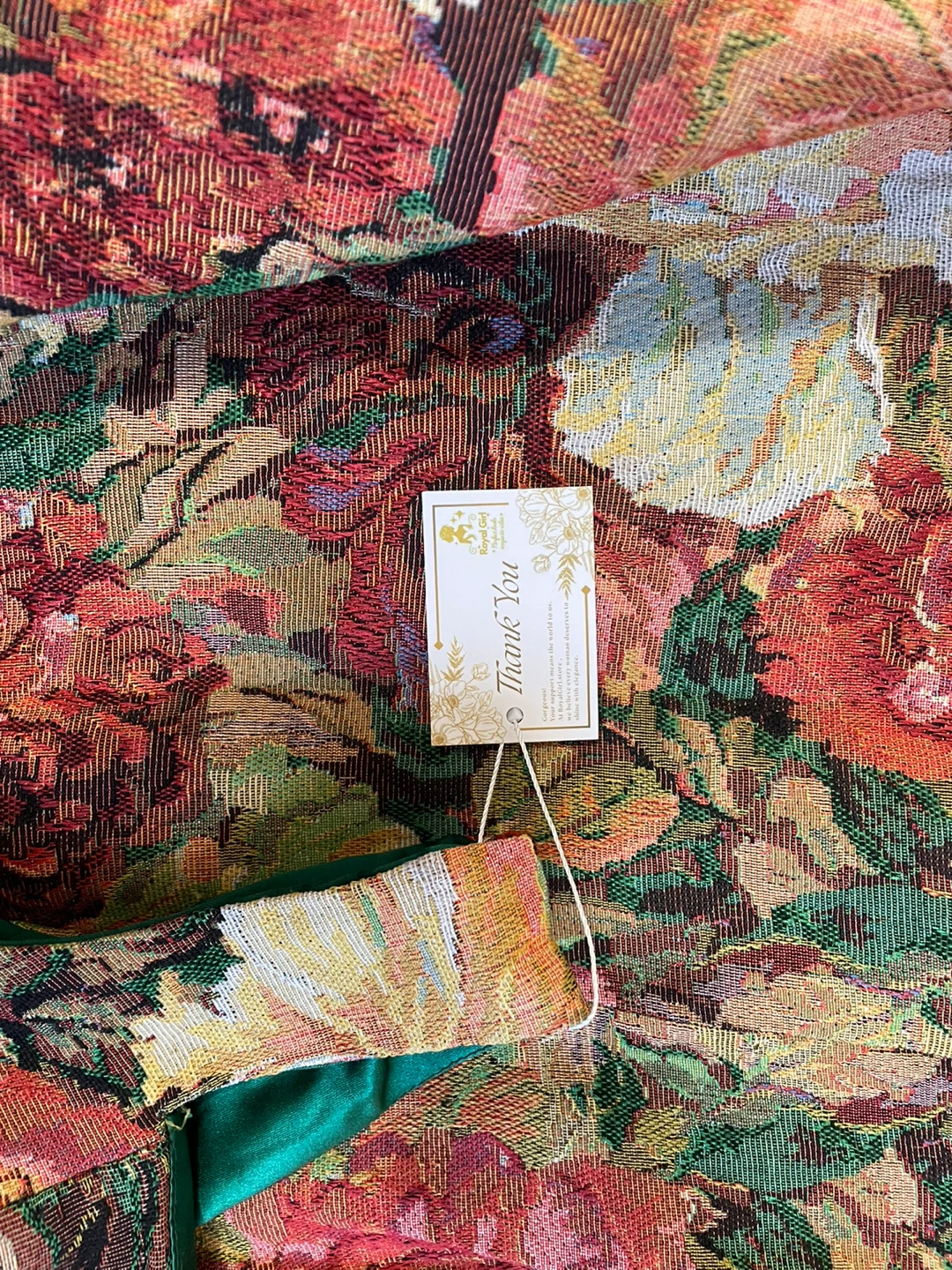 Royal Girl Vivienne Vintage Evening Gown Floral Tapestry Dress - photo 3