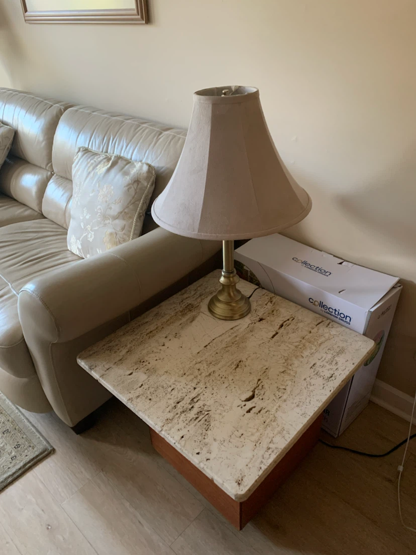 Leather Couch / Loveseat / Marble Table - photo 2