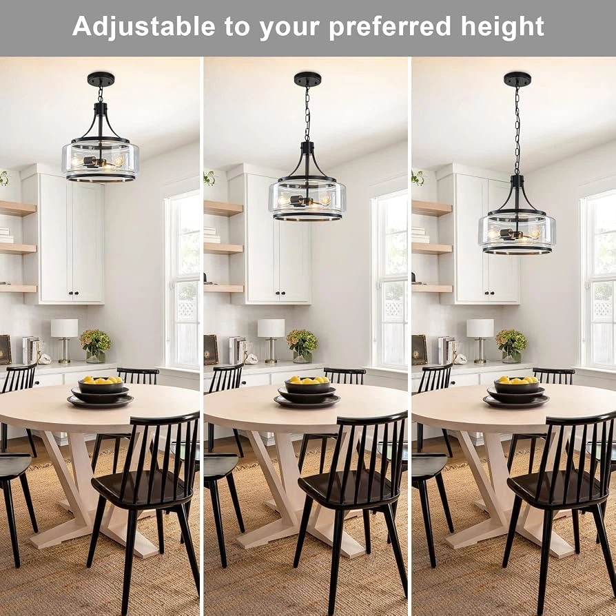 NEW Modern Glass Chandelier - Dining/Living Room (Black) - photo 5