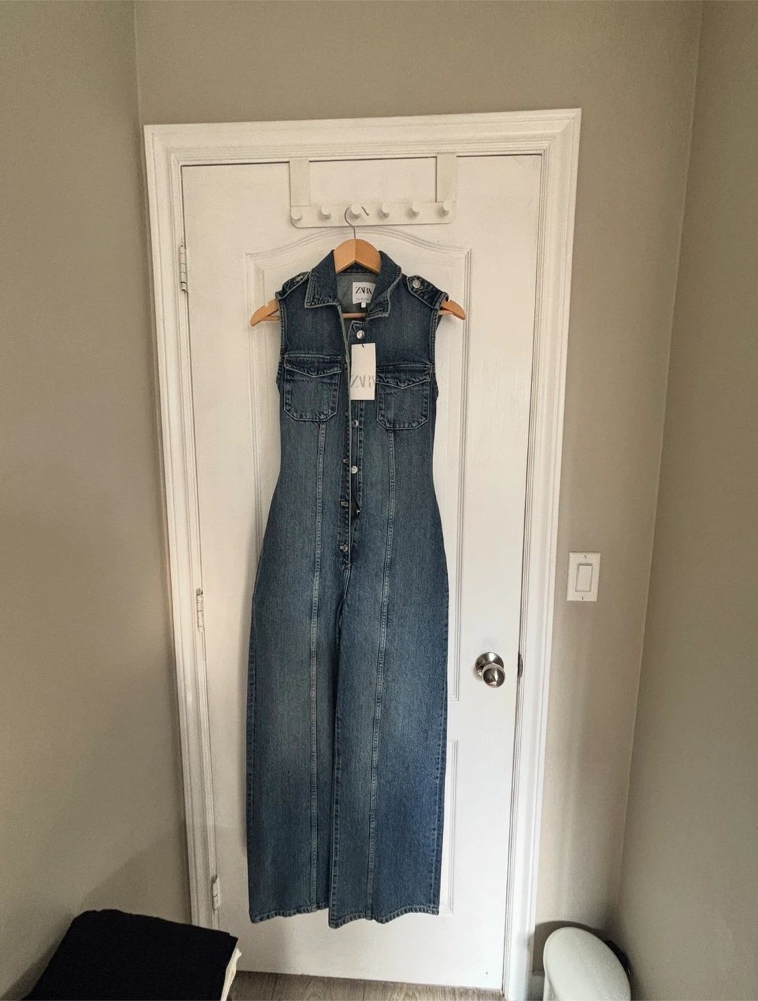 ZARA Denim Jumpsuit Size S