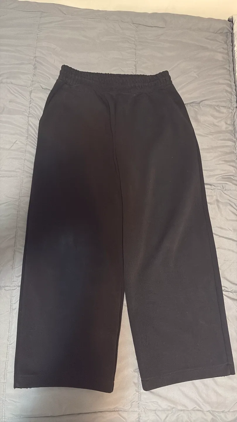 Uniqlo Black Sweats Wide Pants M