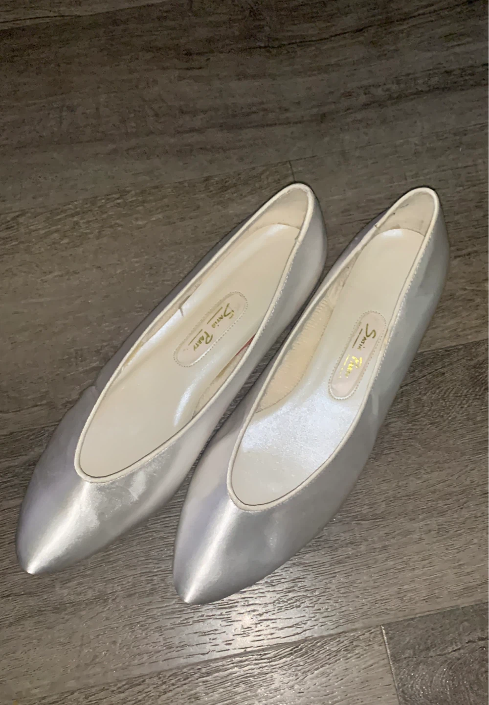 Satin Party silver kitten heels - photo 2