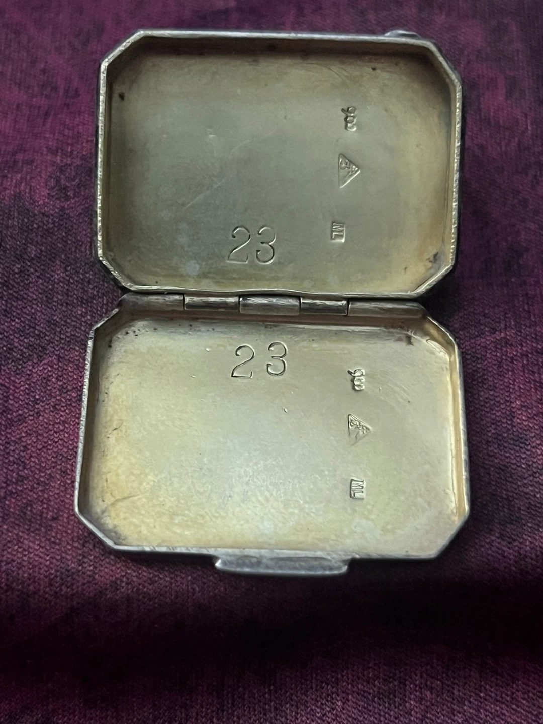 3 Antique Solid Silver Boxes: Art Nouveau, Deco, Continental. - photo 4