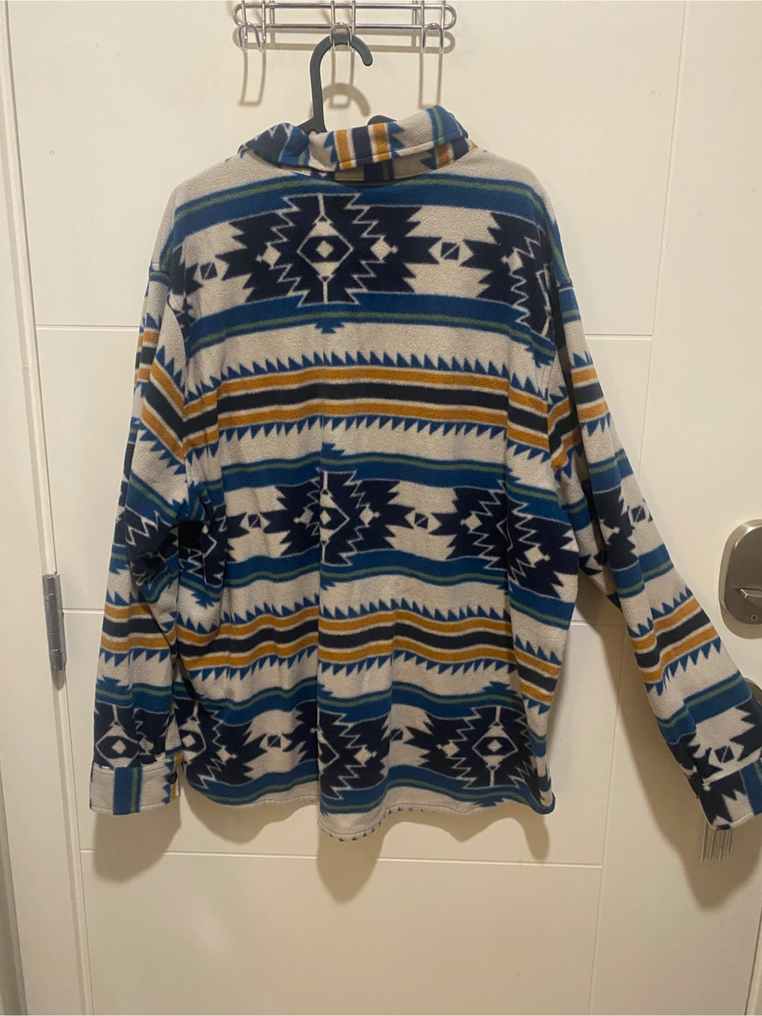 George Patterned Fleece Button-Up Shirt - photo 5
