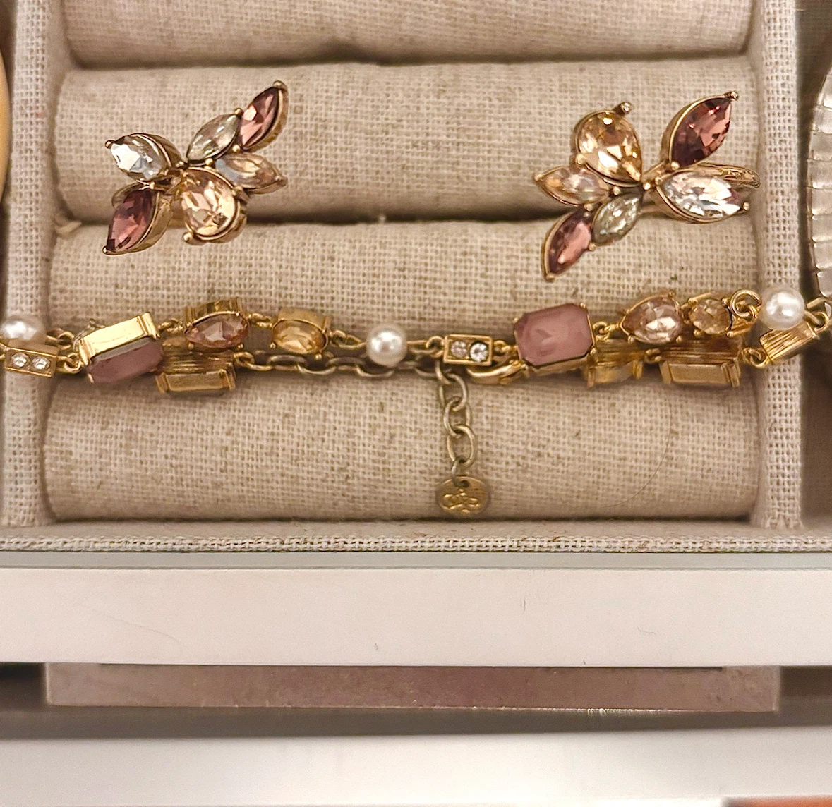 Kate Spade crystal butterfly jewelry set