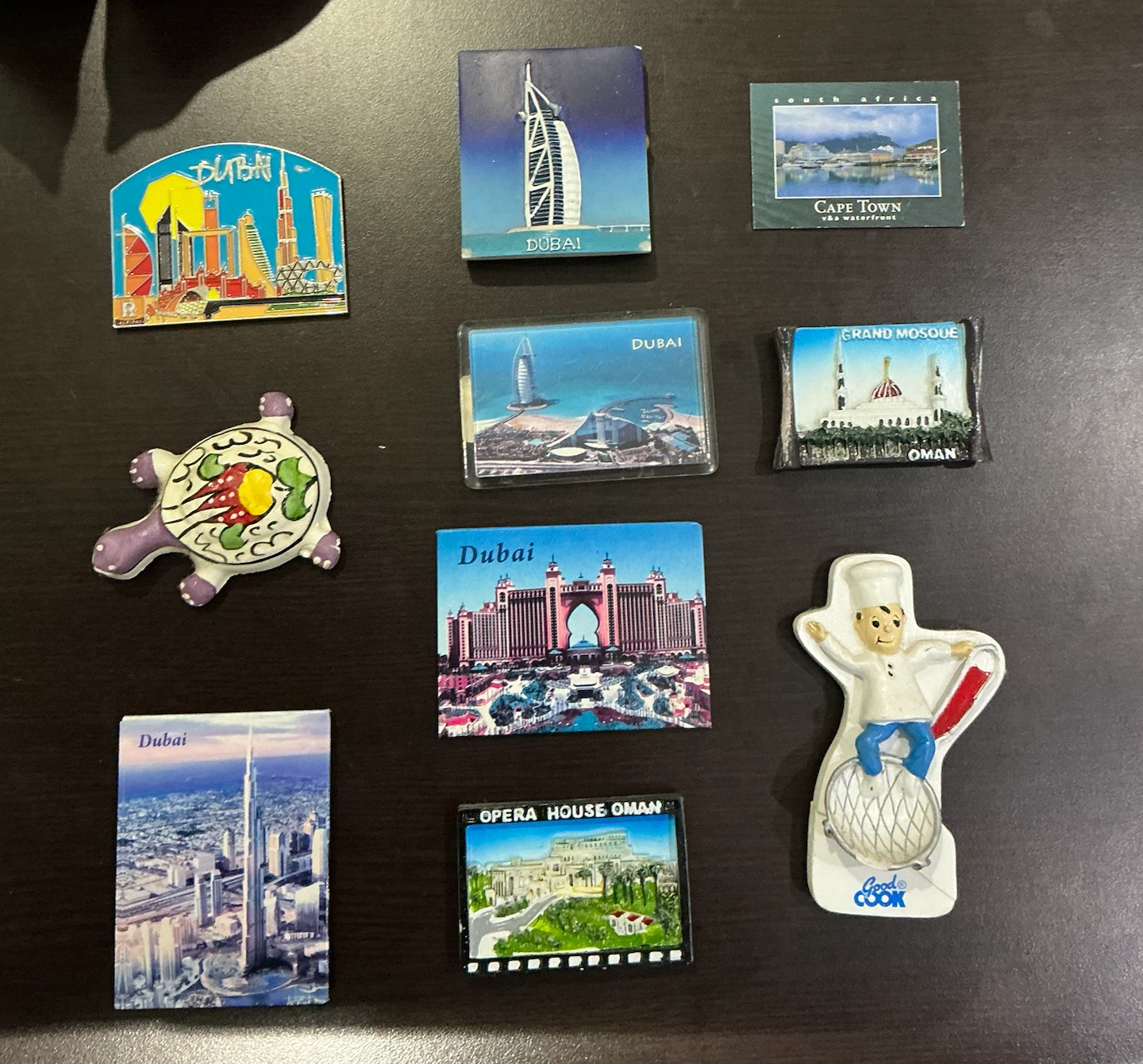Set of 9 Travel Souvenir Fridge Magnets