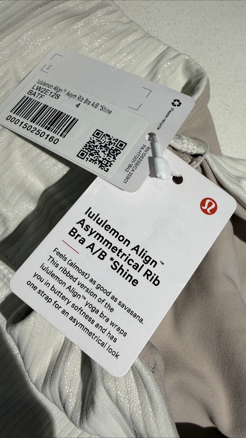 Lululemon Align Asymmetrical Bra Shine Size 4 - photo 5