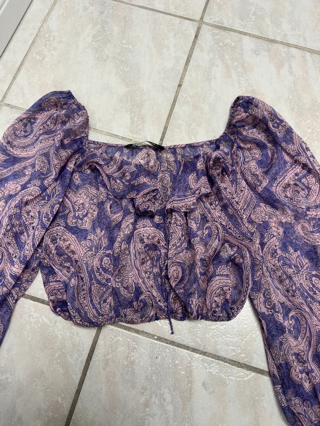 ZARA Paisley Print Blouse