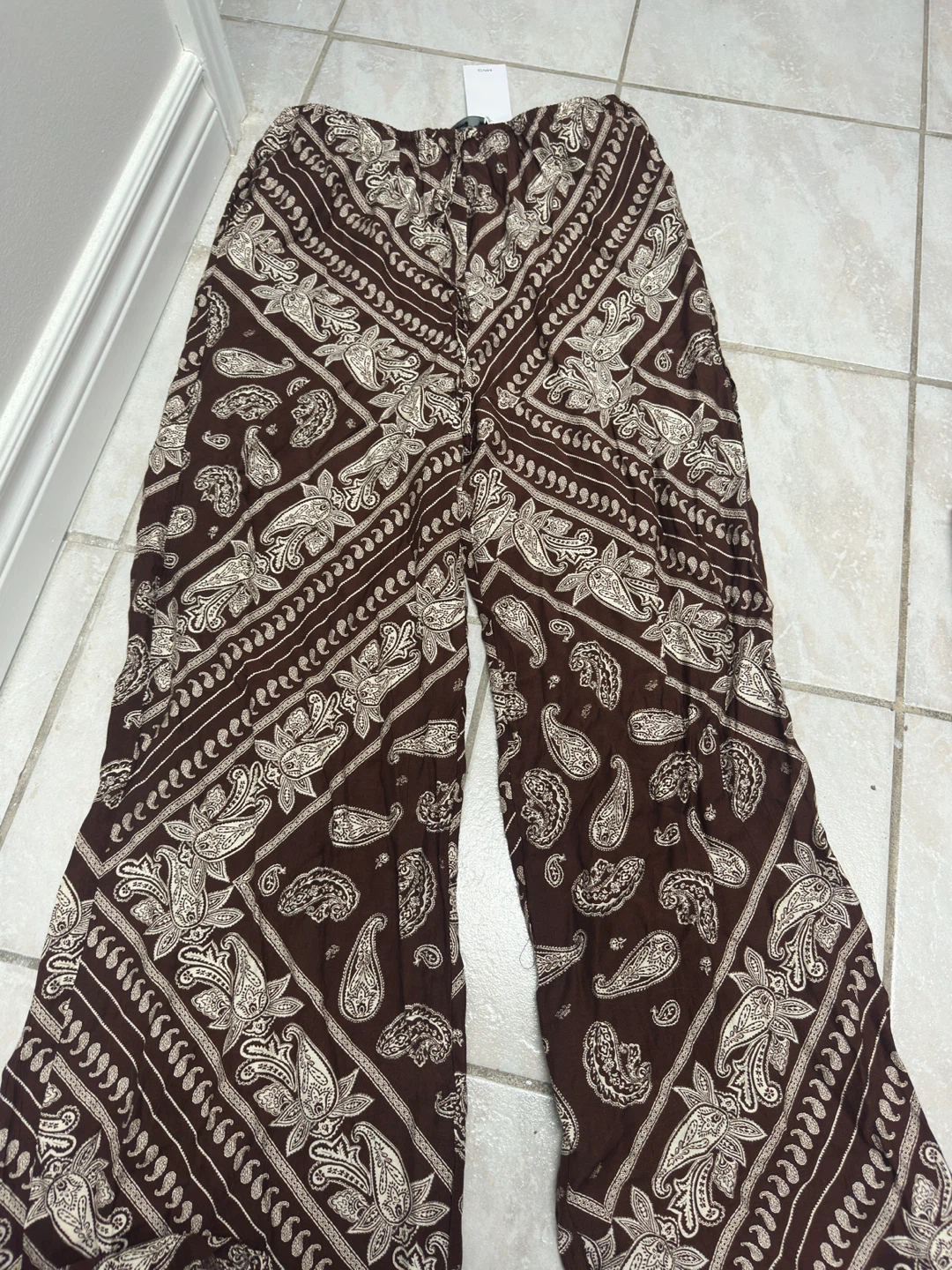 New Mango Paisley Print Pants