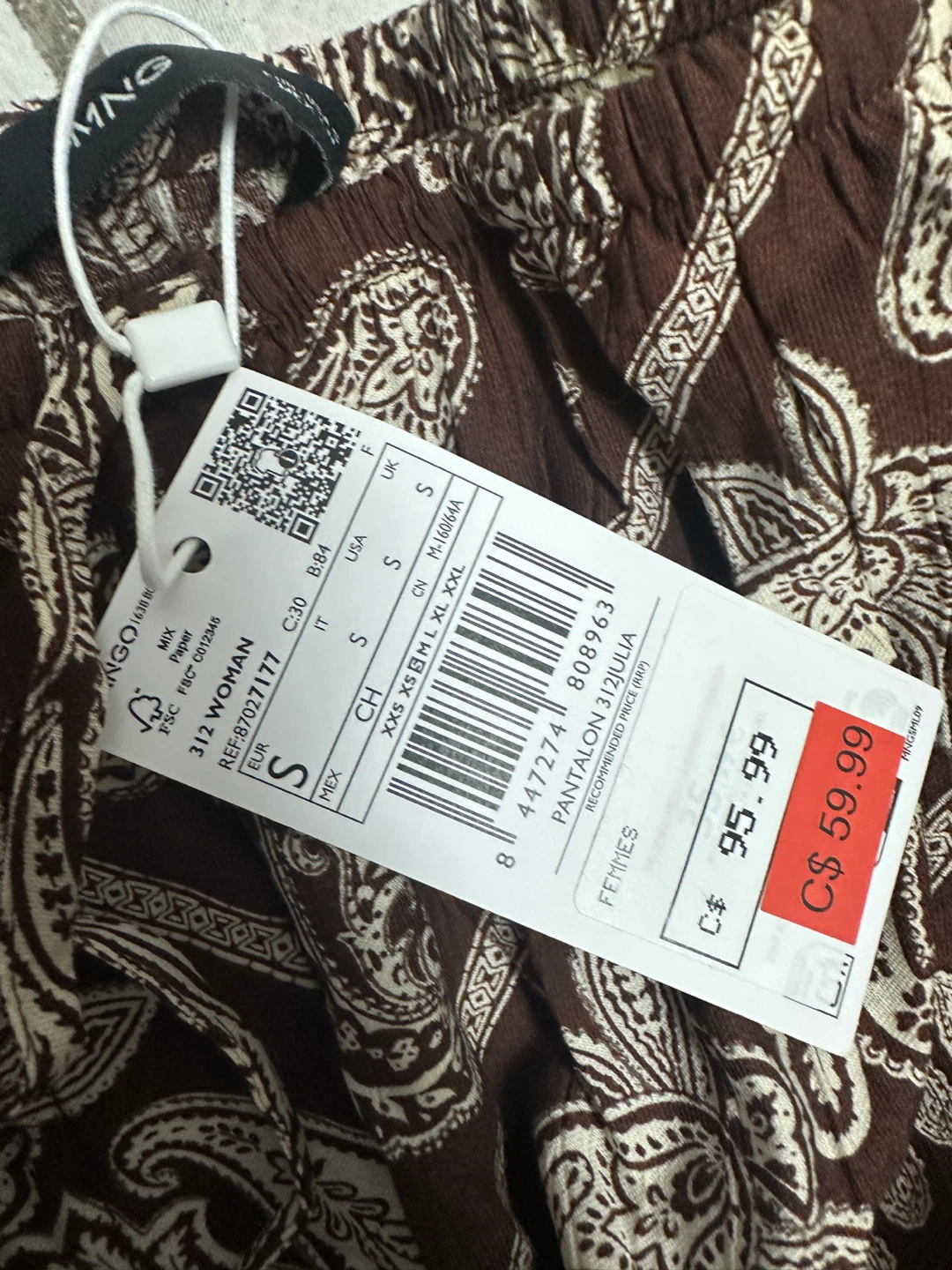New Mango Paisley Print Pants - photo 2