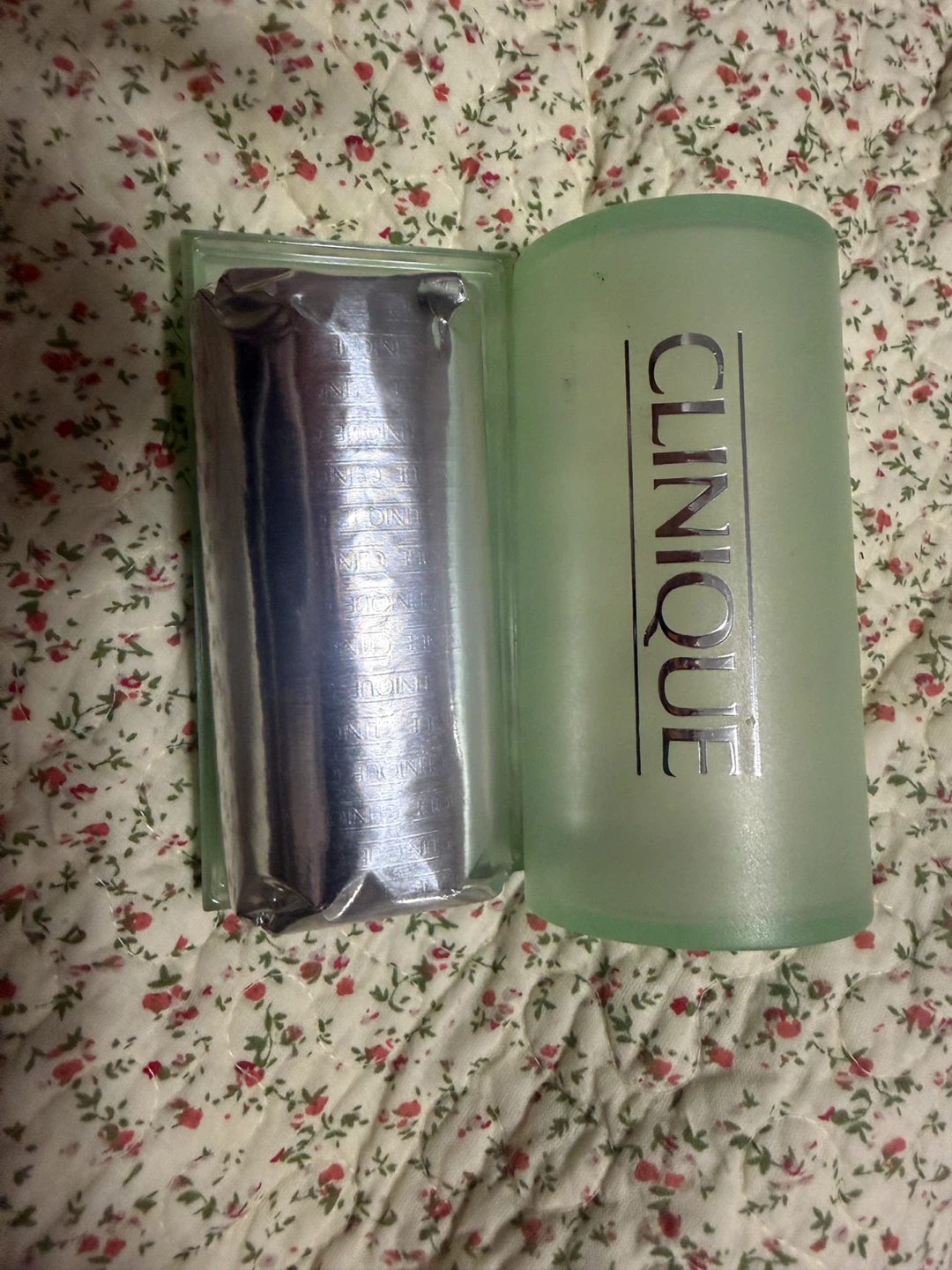 Clinique Case with Foil Wrapped soap