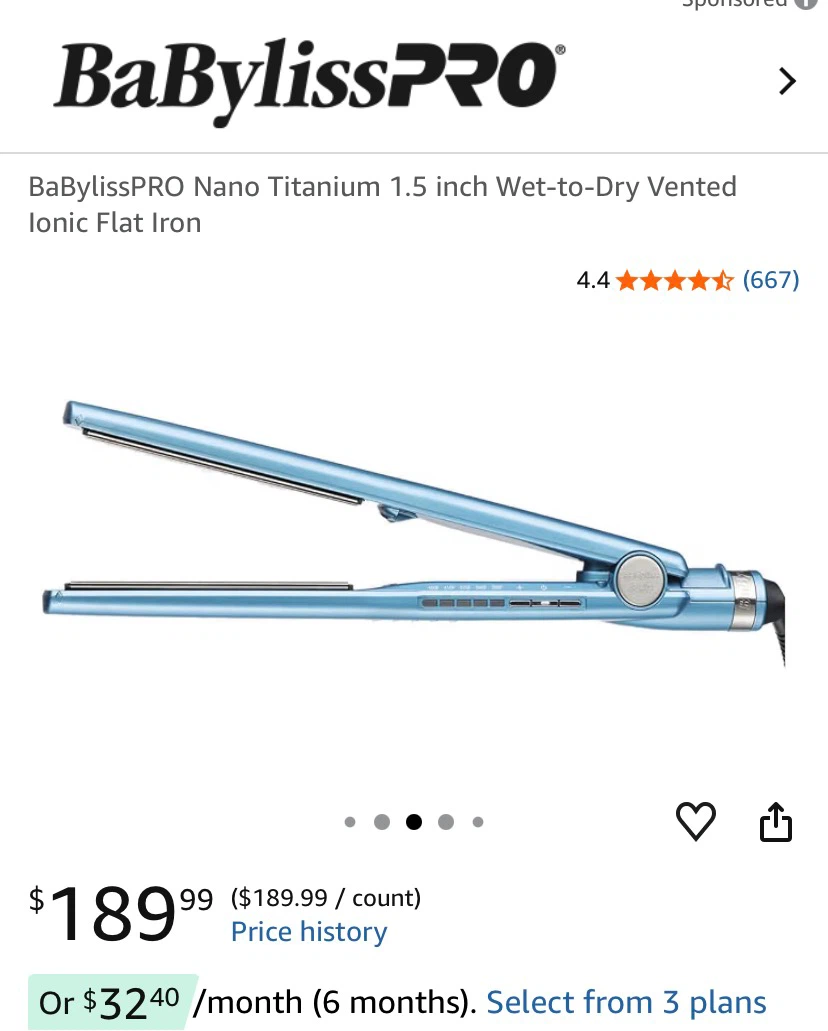 BaBylissPRO Nano Titanium 1.5" Vented Ionic Flat Iron - photo 2