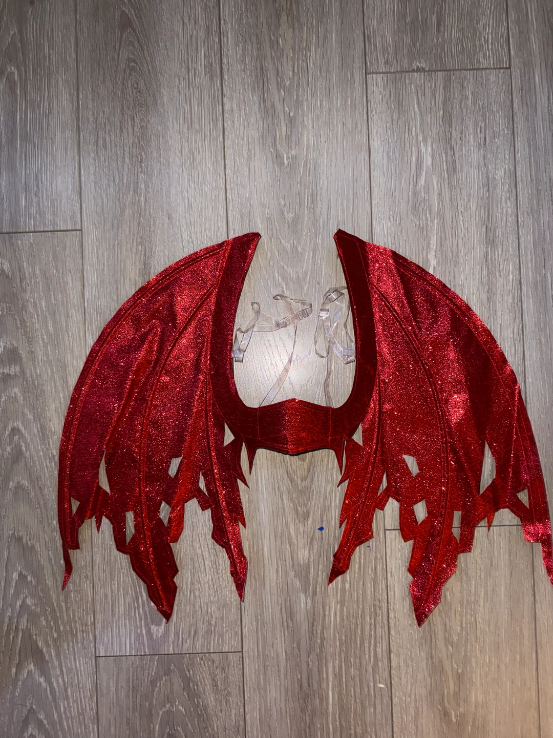 Red Glitter Devil Wings