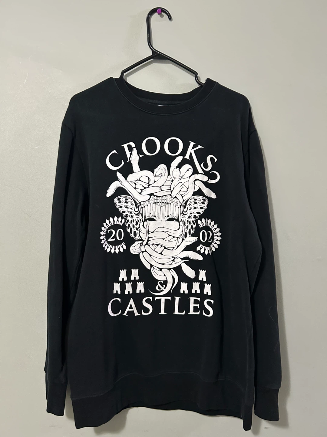 Crooks & Castles Black Graphic Sweatshirt