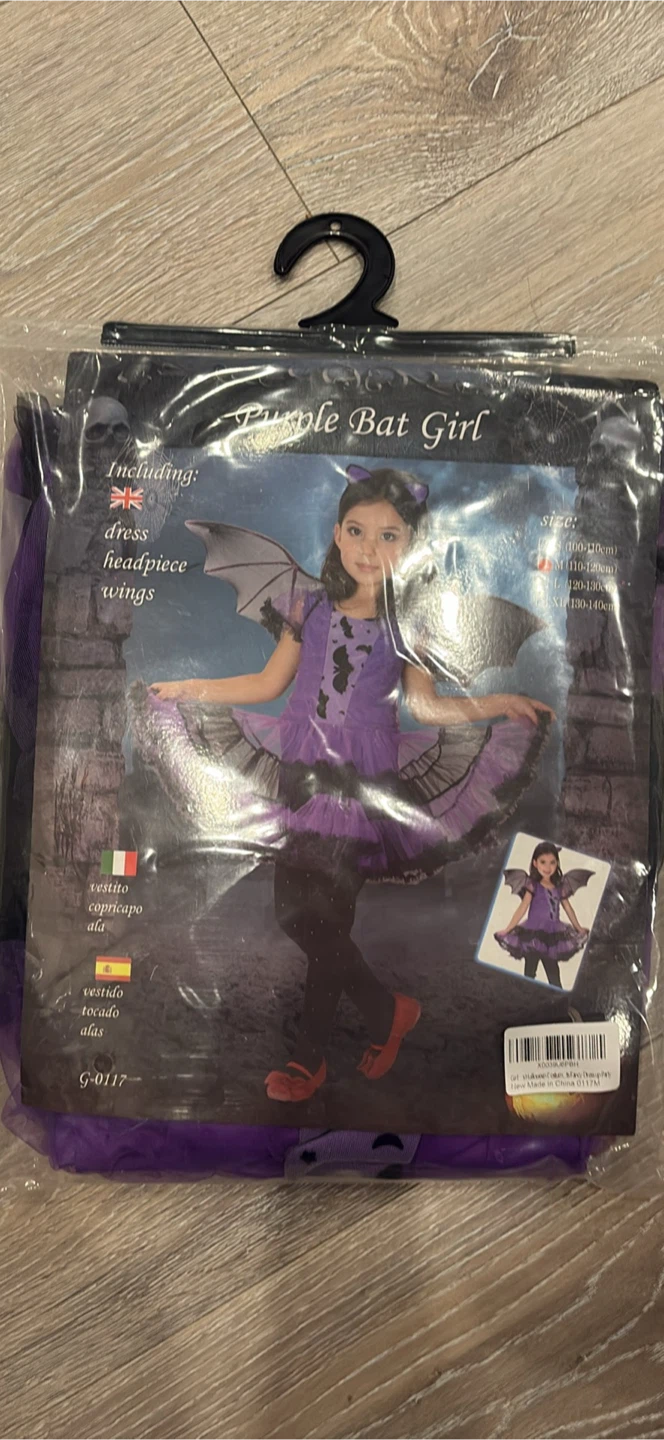 Brand new Purple Bat Girl Costume Medium - photo 3