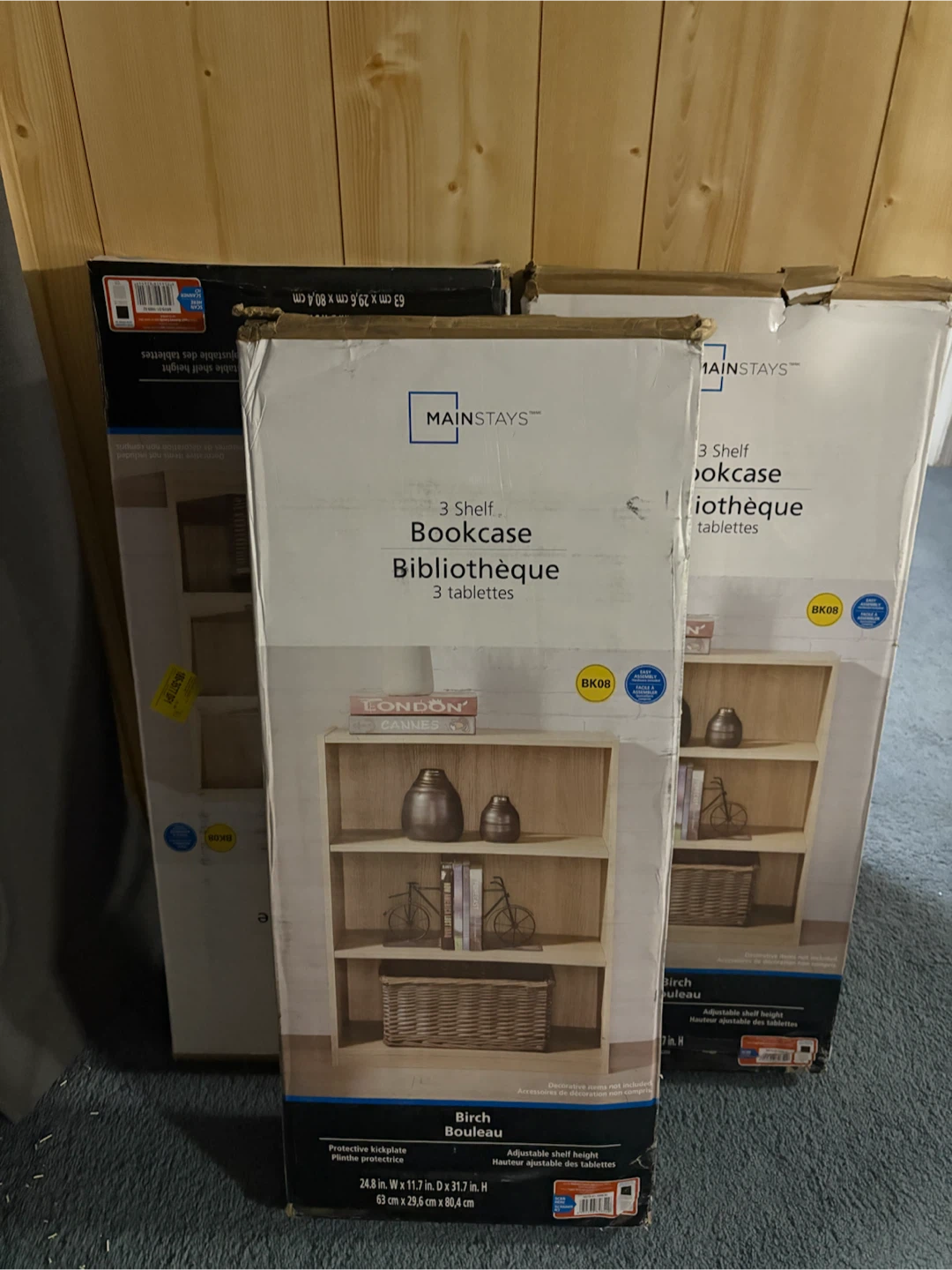 3 bookcases